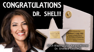 Dr. Shel Named 2014 Women’s Chamber of Commerce of Texas: “Texas Blazing Star”